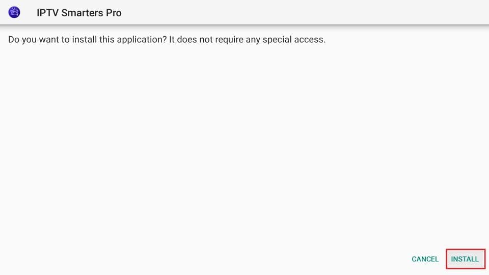 IPTV Smarters Pro installatiebevestiging